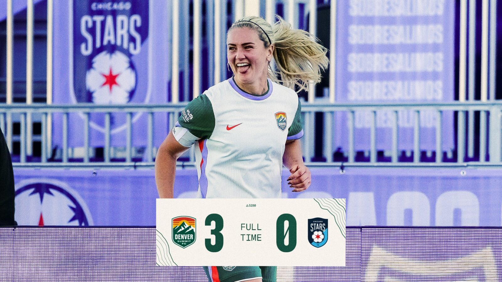 final score of 10/4 match against Chicago Stars FC